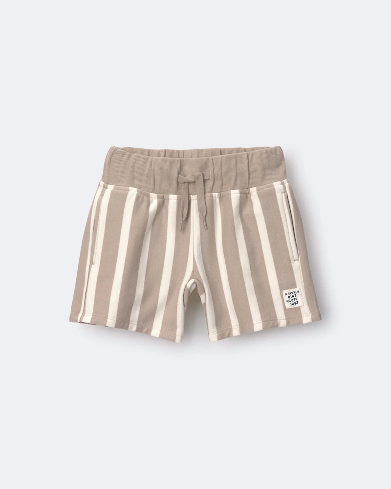 Toddler City Park™ Shorts Stripes - Khaki/Cream