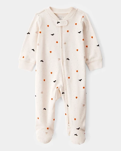Baby Halloween 2-Way Zip Cotton Sleeper