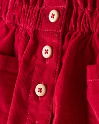 Baby Girl Corduroy Skort - Red