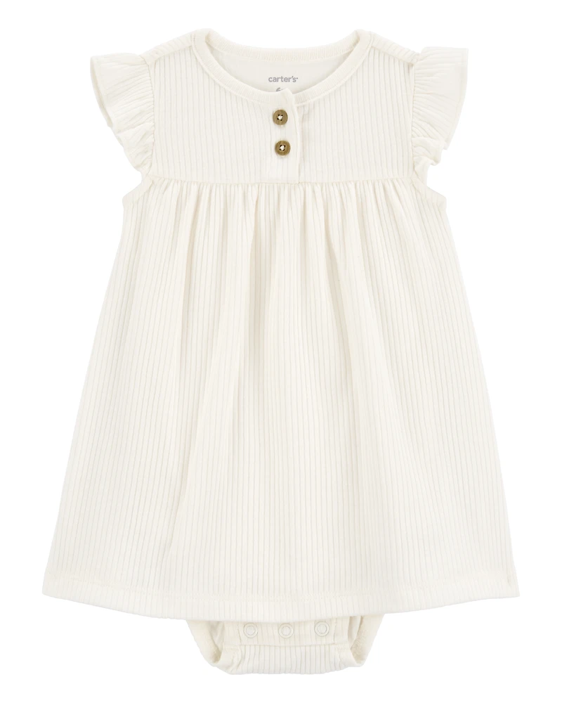 Baby Girl 2-Piece Bodysuit Dress & Cardigan Set