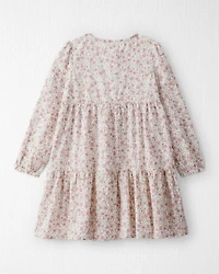 Girls Organic Cotton Dress Prairie Blossom Print