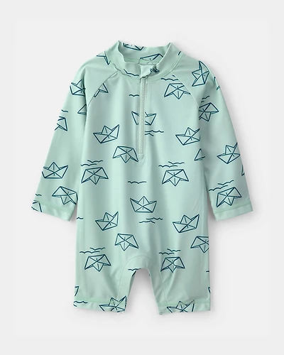 Baby Boy Fish Long-Sleeve Rashguard - Blue