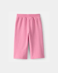 Baby Girl French Terry Wide-Leg Active Pants - Pink