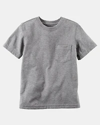 Toddler Solid Short-Sleeve Pocket Tee - Grey