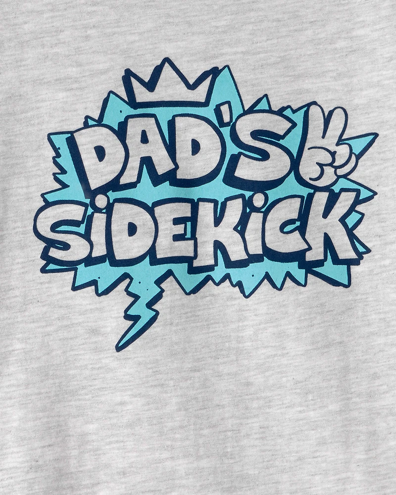 Toddler Boy 'Dad's Sidekick' Fathers Day Graphic Tee - Grey