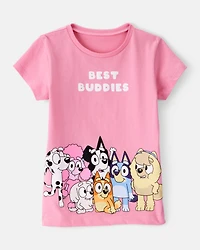 Toddler Girl Bluey Best Buddies Short-Sleeve Graphic Tee - Pink