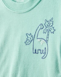 Baby 2-Piece Dinosaur Outfit Set - Green/Navy