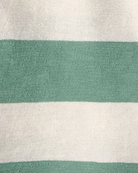 Toddler Boy Striped Collared Shirt Made with Organic Cotton