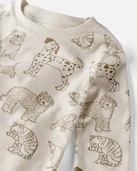 Toddler Pet Print Organic Cotton 2-Piece Pyjamas