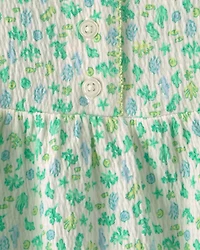 Toddler Girl Floral Tank Top - Green