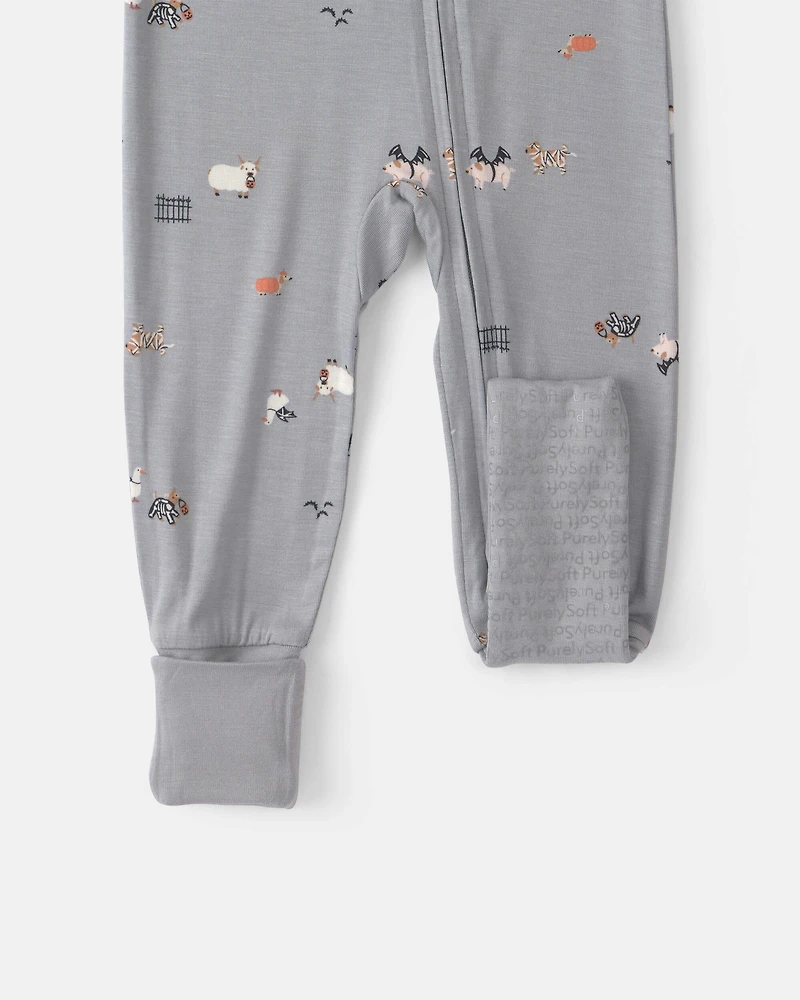 Baby 1-Piece Halloween PurelySoft™ Snug Fit Pyjama - Grey