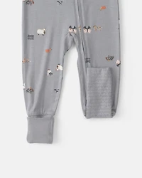 Baby 1-Piece Halloween PurelySoft™ Snug Fit Pyjama - Grey