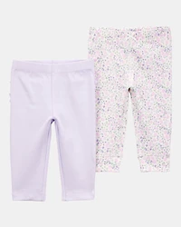 Baby Girl Floral 2-Pack Pants