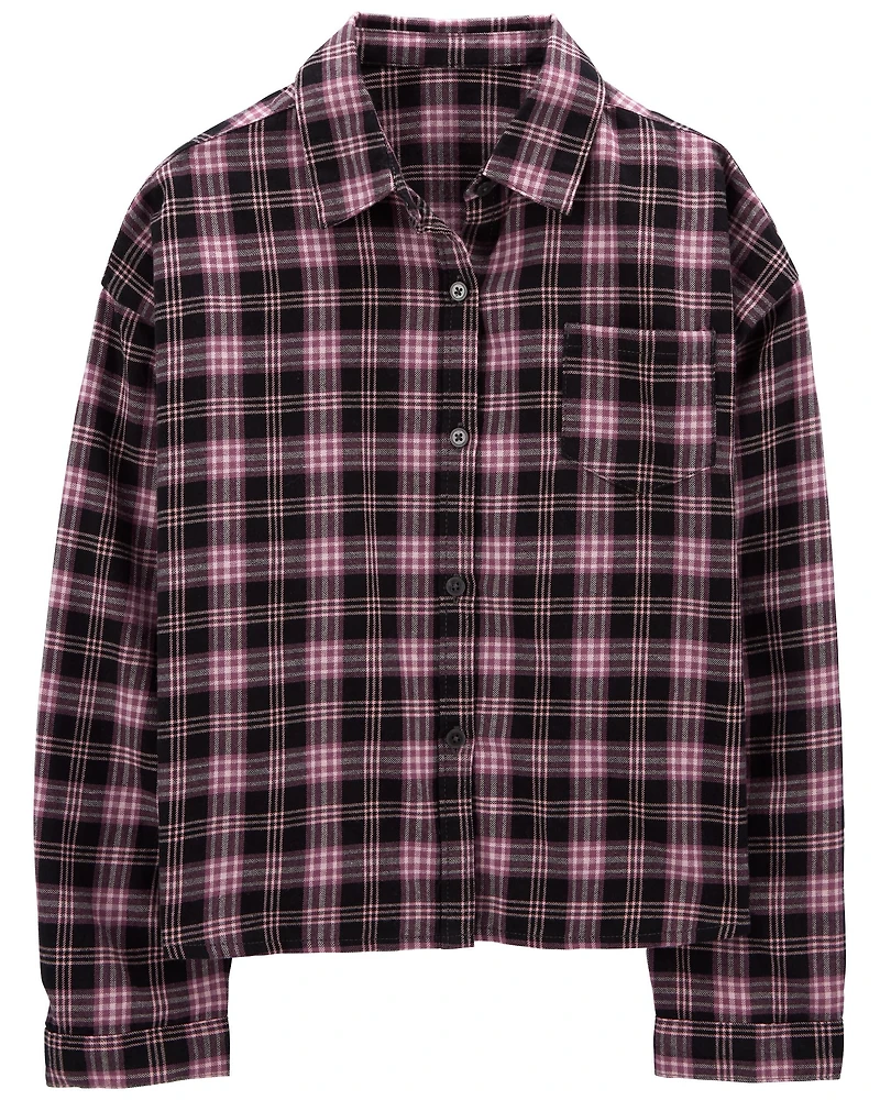 Kid Boxy Fit Button-Front Shirt