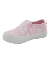Toddler Slip-On Floral Sneakers - Pink