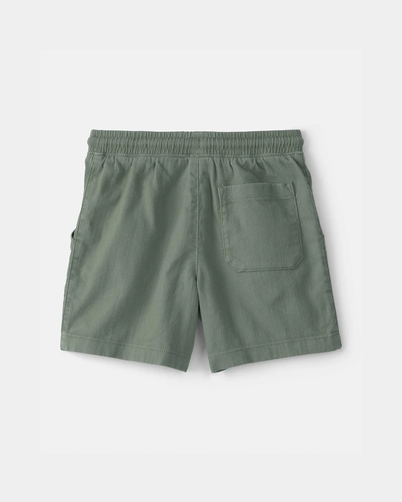 Boys Twill Shorts - Green