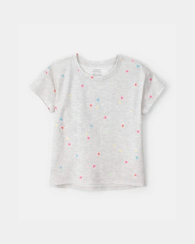 Girls Heart Top - Grey