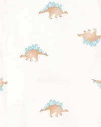 Baby Boy 5-Pack Dinosaur Short-Sleeve Cotton Bodysuits