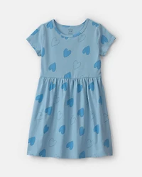 Girls Heart Short-Sleeve Dress