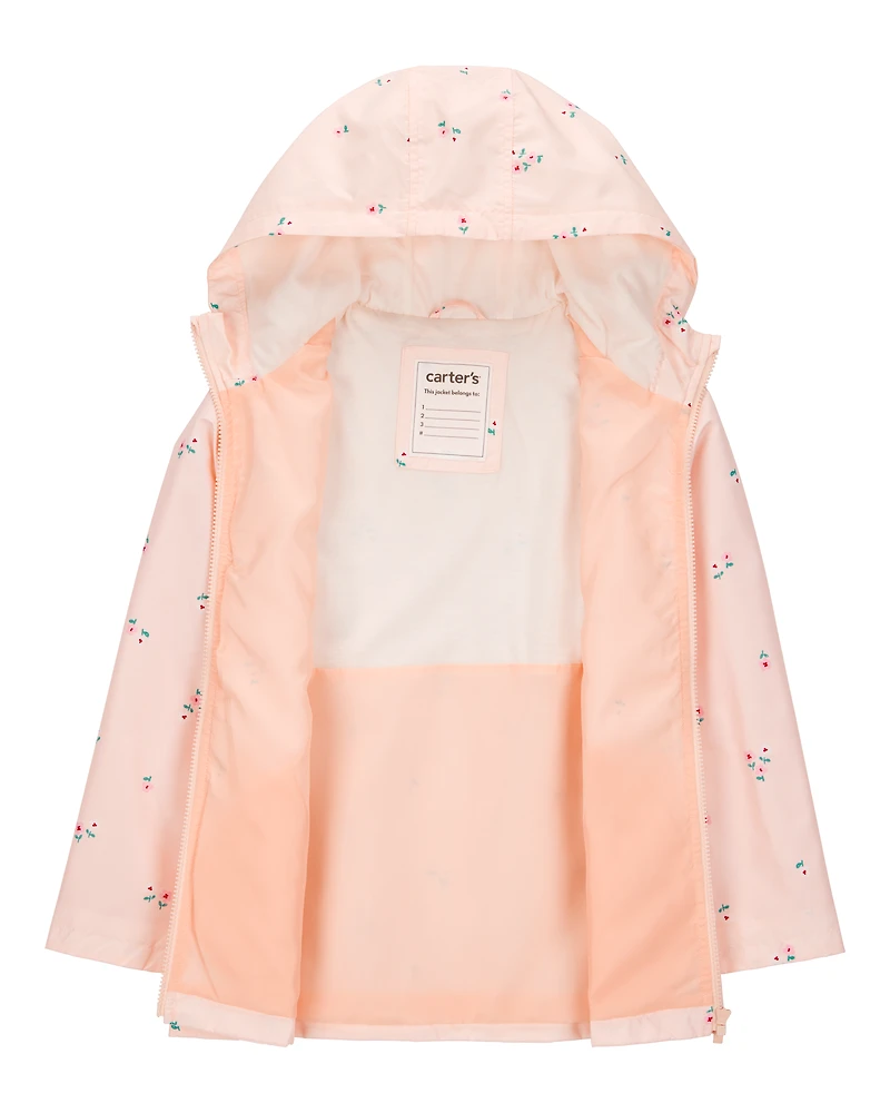 Floral Rain Jacket - Pink