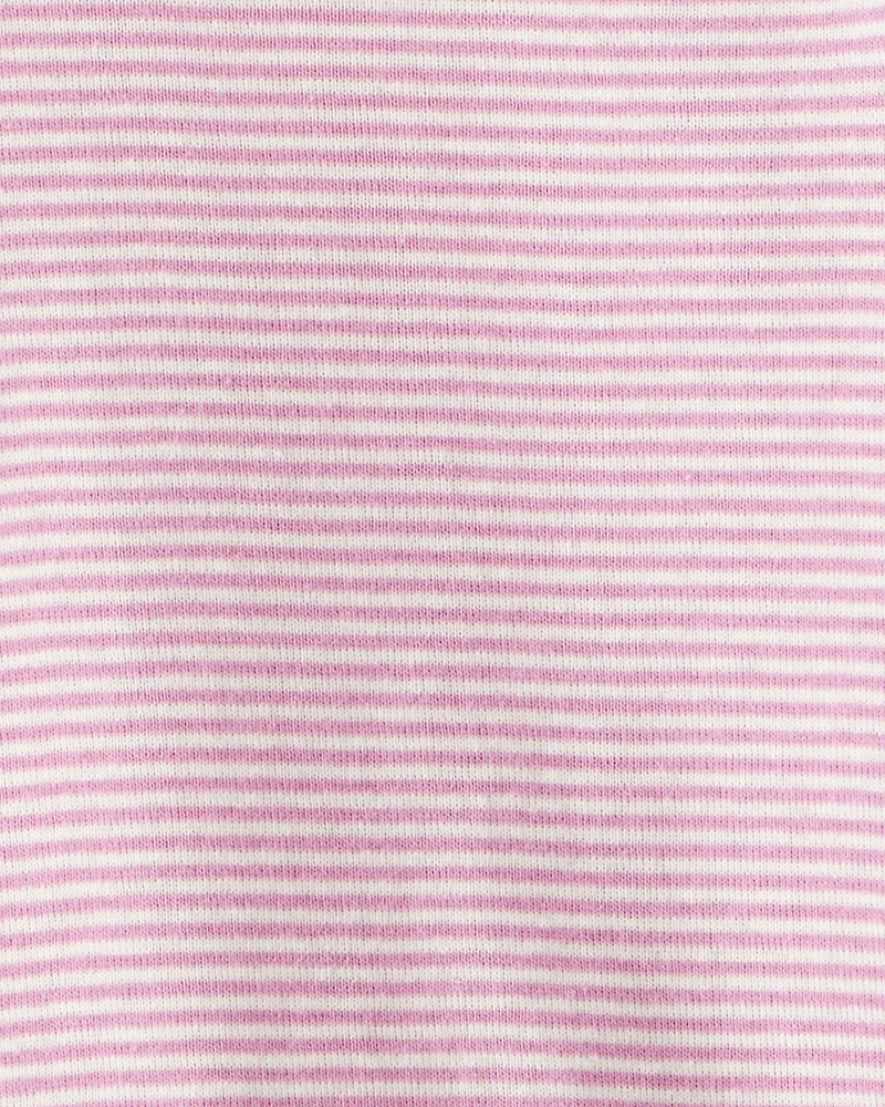 Baby Girl 4-Pack Polar Bear Print Cotton Long-Sleeve Multipack Bodysuits - White/Purple/Blue