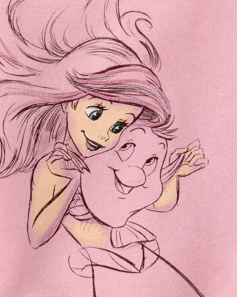 Toddler Girl Disney© Ariel Fleece Pullover Sweatshirt - Pink