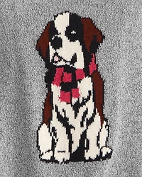 Toddler Boy Dog Sweater - Grey