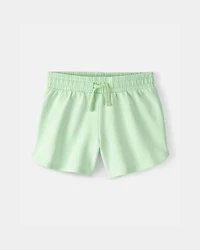 Girls French Terry Shorts - Green