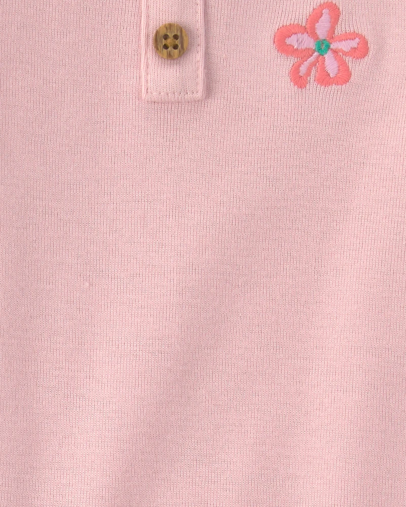 Baby Girl 2-Piece Floral Sleeveless Top & Short Set - Pink