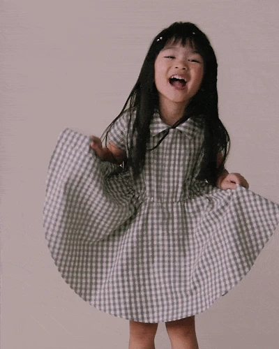 Toddler Girl Avenue Twirl™ Gingham Scalloped Dress - Grey