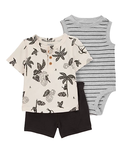 Baby Boy Palm Tree 3-Piece Outfit Set