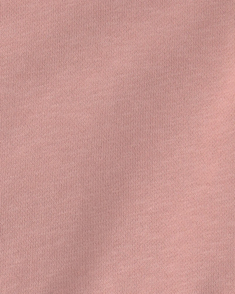 Toddler Girl 2-Piece Organic Cotton Pullover & Short Set Pink