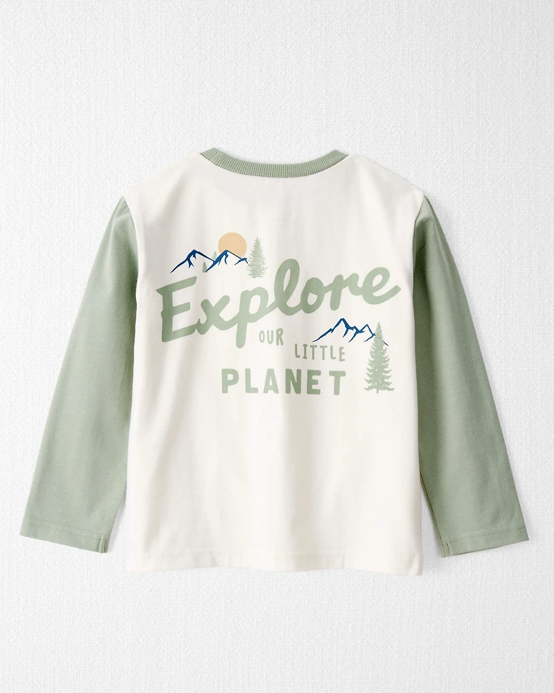 Toddler Organic Cotton Let's Explore Long-Sleeve Tee