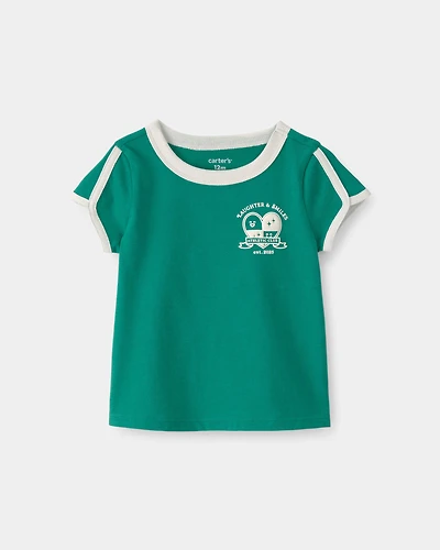 Baby Girl 'Laughter & Smiles' Top - Green