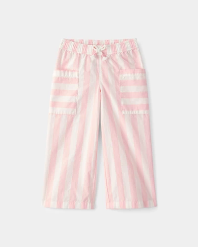 Toddler Girl Striped Pants - Pink/Ivory