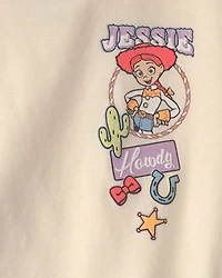 Toddler Girl 2-Piece Pixar© Toy Story French Terry Short-Sleeve Top & Short Set - Purple/Cream