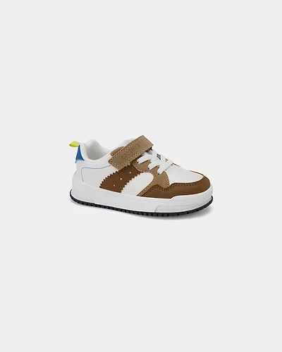 Toddler Boy Casual Sneaker - White/Tan