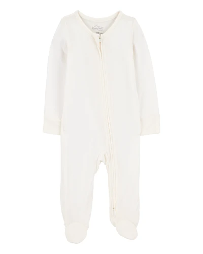 Baby Solid 2-Way Zip PurelySoft Sleeper Pyjamas - Grey