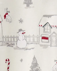 Toddler Organic Cotton Pyjamas Set Winter Village