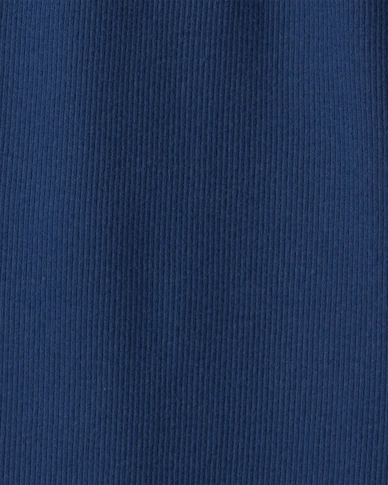 Girls Eyelet Top - Navy Blue
