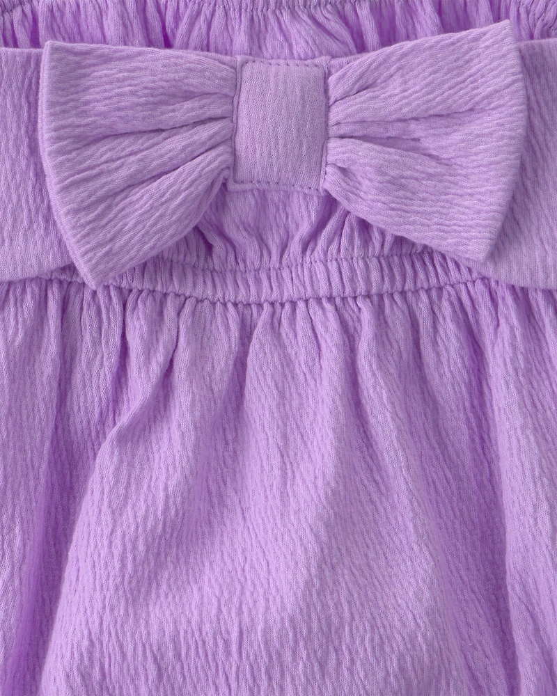 Baby Girl Sleeveless Bubble Romper - Purple