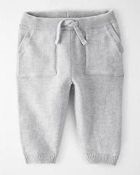 Baby organic cotton sweater knit jogger