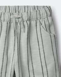 Toddler Striped French Terry Pocket Pants - Sage