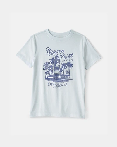 Kids Lighthouse Graphic Tee - Blue