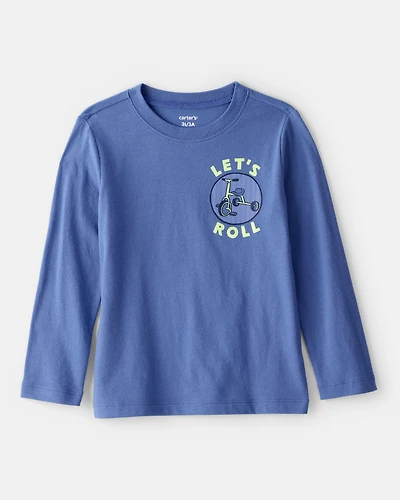 Toddler Boy Bicycle Long-Sleeve Graphic Tee - Blue