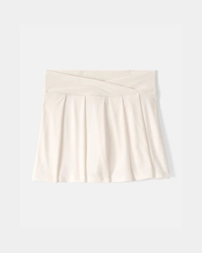 Girls Pleated Active Skort - White