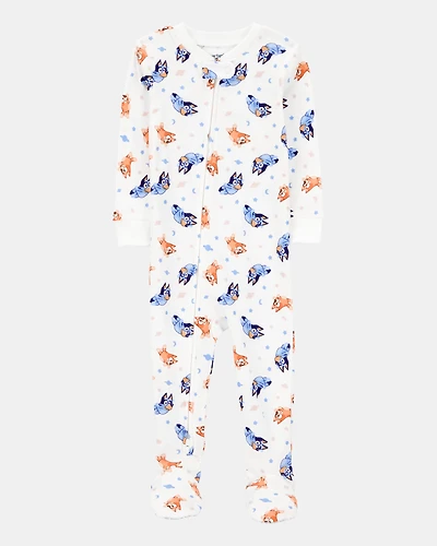 Baby Bluey Snug Fit Cotton Footie 1-Piece Pyjamas