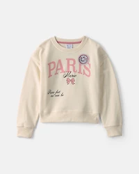 Girls Disney© Marie Pullover Sweatshirt - White