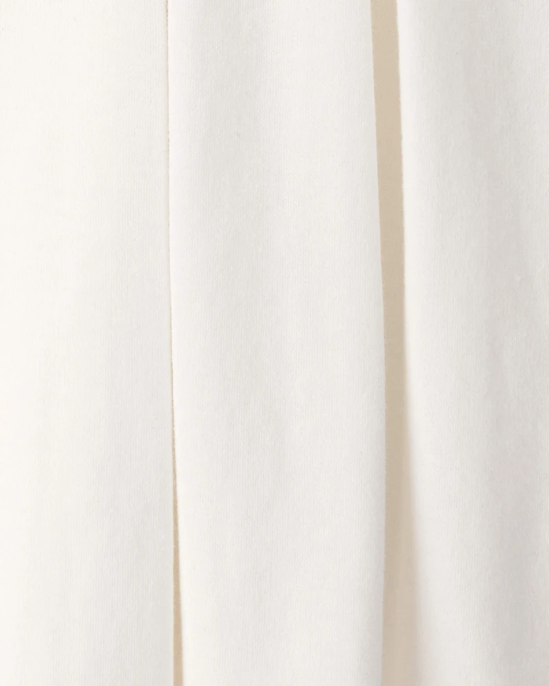 Toddler Girl Pleated Tennis Dress - Ivory