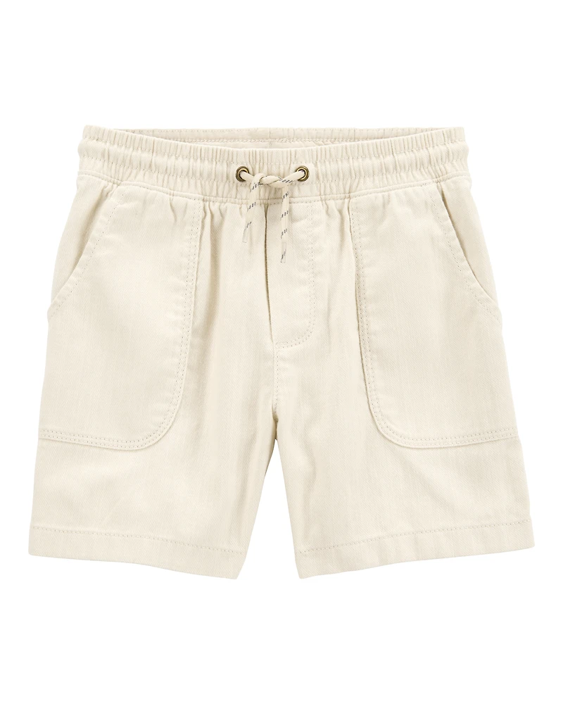 Boys Pull-On Twill Shorts - Khaki